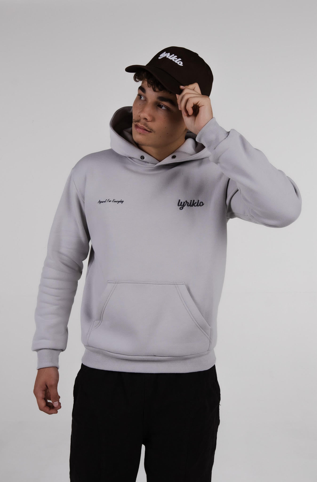 og light grey hoodie