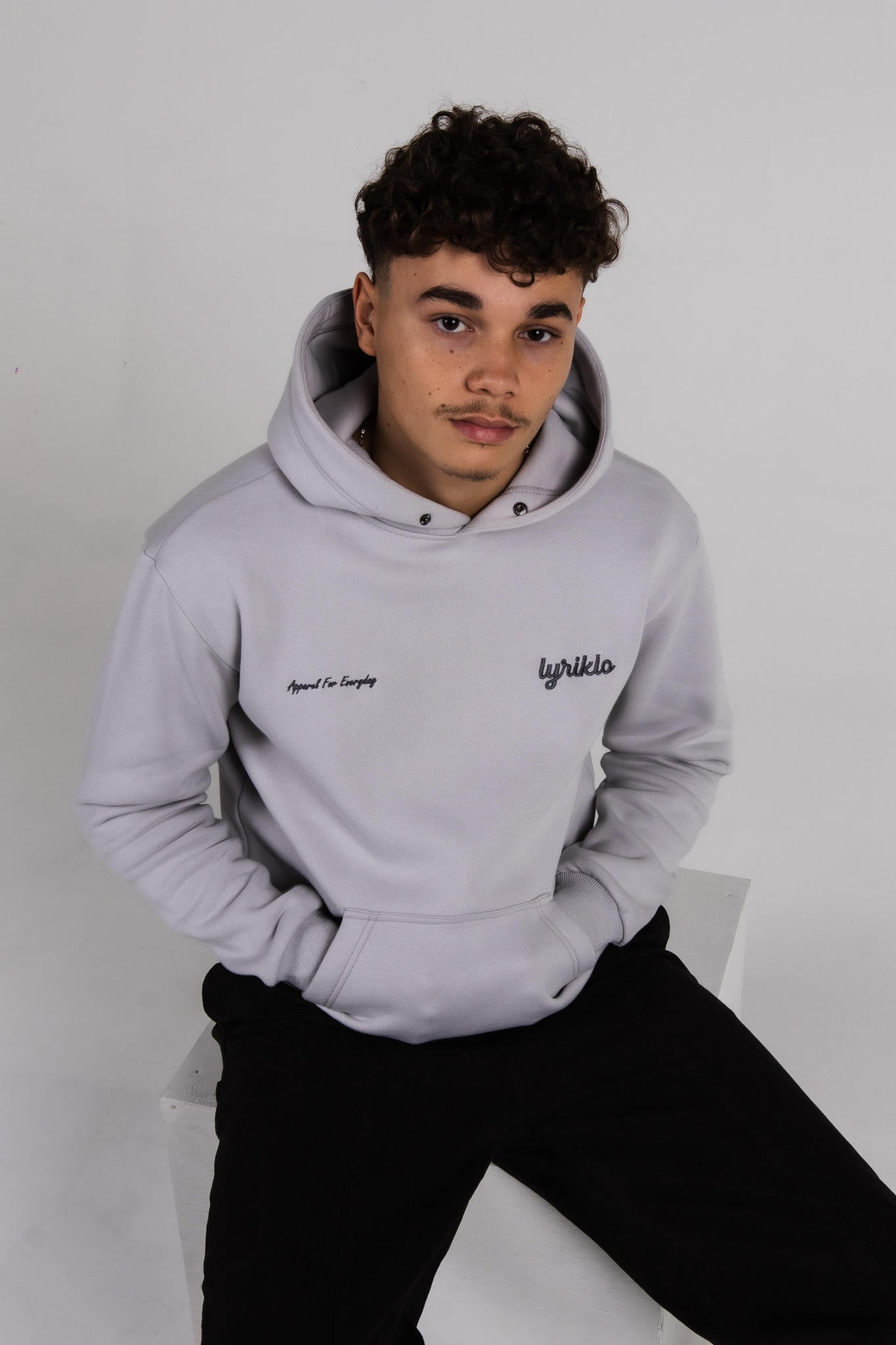 og light grey hoodie